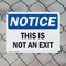 Signmission This Is Not An Exit, 10 in W x Rectangle, Plastic OS-2PACK-NS-P-710-L-18636 - alternate 2
